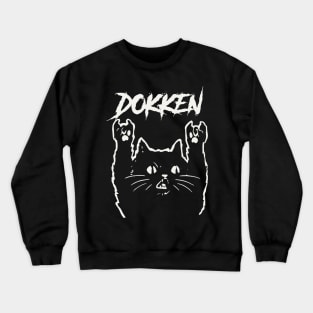 dokken and the cat Crewneck Sweatshirt